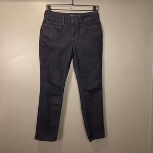 NYDJ Alina Convertible Ankle Lift X Tuck Jeans, Size 4P, Dark Wash